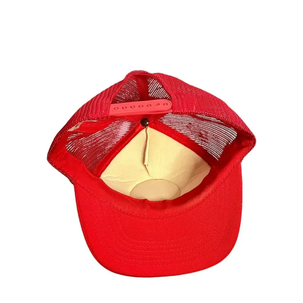 Vintage ami United States Marine Corps Military Snapback Mesh Trucker Red Hat‎